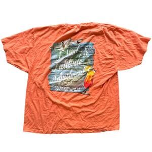 MARGARITTAVILLE x Womens Mens Orange Vacation Graphic Tee l Size XXL